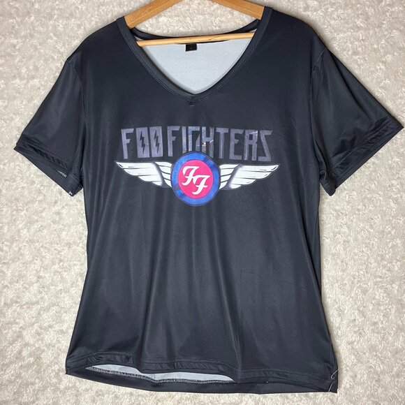 Foo Fighters Women's V-Neck Concert T-Shirt‎ Size Large - Picture 1 of 4